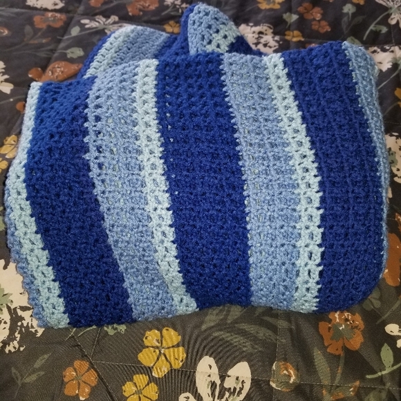 Handmade Crocheted Blanket - Picture 1 of 3